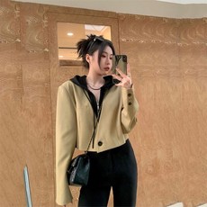 여성일체형자켓 정장자켓 캐주얼 트렌치 코트 바람막이 점퍼 후드자켓 ZFY082101 30