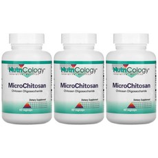 Nutricology MicroChitosan 뉴트리콜로지 마이크로 키토산 60베지캡슐 3병 L류신 함유, 3개