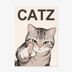고양이 바로 너 인테리어 펠트 패브릭 포스터, FB_동물_바로너 고양이_06, A2