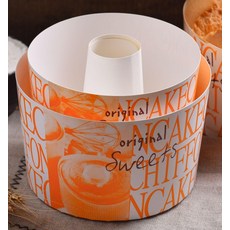 화이트 투명뚜껑 베이킹컵 스몰 종이틀 쉬폰케이크 구멍컵 소형 4인치 뚜껑 포함 10개 스티커 포함