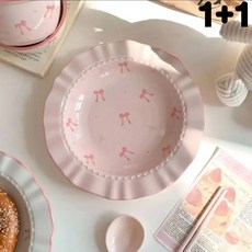 도자기 그릇세트 예쁜 신혼 식기세트 4인용 한식기 집들이선물 귀여운, 8.5인치 로프 접시 화이트, 1개