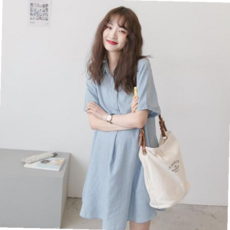 빅사이즈 여름 키밍 임산부원피스 임산부 루즈핏 원피스 셔츠 반팔 59000EA 1EA