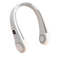 블레이드리스 넥밴드 선풍기 디지털 디스플레이 파워 에어 쿨러 휴대용 미니 행잉 넥 USB 충전식 패션 1 개, ZRBI2383-A6, 1개, 6) ZRBI2383A6