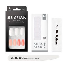 MUZMAK 可重複使用美甲貼片組 Yoghurt Syrup款, 1個