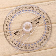 원형 각도기 360도 초등 수학 학용품 문구 탐구 학습 준비물, 1개