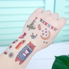 熊熊的聖誕節 EC-845 K12【WAWA TATTOO】兒童Party防水紋身貼紙刺青貼紙, 1個