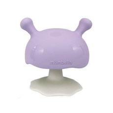 英國 Mombella Q比蘑菇固齒器 啾比小蘑菇固齒器 媽貝樂 矽膠 固齒器 香菇固齒器 小蘑菇 磨牙玩具 咬咬樂, 紫芋舒芙蕾, 1個, 固齒器