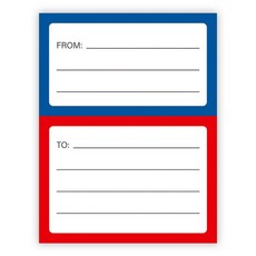 50매입 자가접착 주소라벨 택배 박스 봉투 배송용 스티커 빨강파랑(50개/포장), 50개, 50개