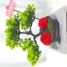 화분마당 먼지먹는 향기소나무 카네이션 천연이끼 분재 공기정화 스칸디아모스, 오리지널 레드, 1개