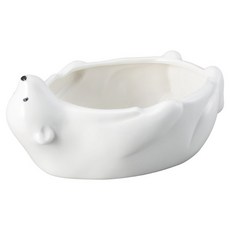 sun art 可愛動物碗 北極熊 S 680ml, 1個, 白色