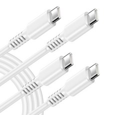 USB C - 타입 C 휴대폰 충전기 케이블 안드로이드 충전기 고속 충전 전원 코드 2팩 1.8m(6피트) 자동 자동차 충전 롱 와이어 삼성 갤럭시 A17 A16 5G A14, 6피트, 화이트