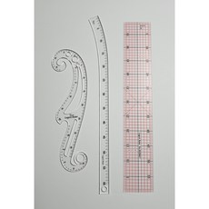 1/2 축도자 투명 3종세트(센치자) -축도자 축소자, 1개