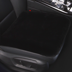 로이윙 자동차 시트 사각 퍼 방석 운전석 보조석 2개, 블랙