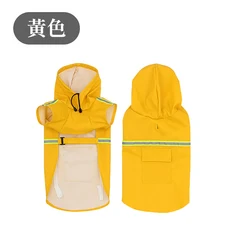狗狗雨衣【24H快速出貨 】狗雨衣 寵物雨衣 小型犬雨衣 中型犬雨衣 大型犬雨衣 防水雨衣 連帽雨衣 狗狗衣服 寵物衣服, 反光安全雨衣【黃】,3XL, 1個, 反光安全雨衣【黃】