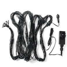 200구 녹색선 LED 그물네트 백색 지니전구 1mx2m 전원잭포함 트리꾸미기 크리스마스조명 트리조명