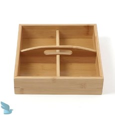 2보급창고 4칸 대나무 수납보관함 손잡이형 약수납함