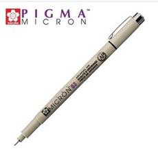 사쿠라 피그마 마이크론 멀티라이너 낱개 (제도펜 어반스케치 캘리그라피), 1개, 블랙 08