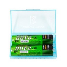 제스트 충전식 리튬이온배터리 Z-2400(2P세트) 18650 배터리케이스포함, 2개입