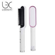 LEXKUY 고데기 빗 매직기 매직 고데기 항온 제어 5단 온도 조절 브러쉬 스트레이트너 ZF-1, 블랙