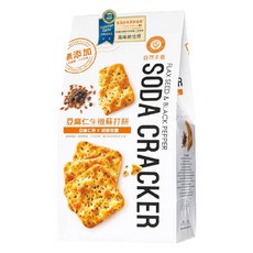 自然主意 生機蘇打餅 180g/包 【美十樂連鎖藥局】, 1個, 亞麻仁籽x胡椒岩鹽