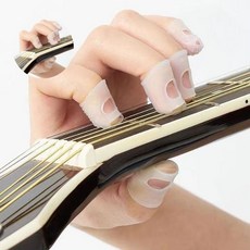 프라픽 기타 연습 손가락 골무 4개입1+1 커버 연주잡갑 손톱 굳은살 핑거 피크 우쿨렐레 장갑, 작은손2세트, 1개