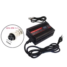 7S 25.9V 리튬 배터리용 29.4V 10A 스마트 충전기 LED 표시기 내화성 쉘 과전류전압단락 보호, 03 EU-220V, 04 GX16-3pin 1P 3N