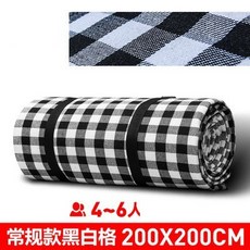 野餐墊 防潮墊 露營地墊 草地墊 帳篷地墊, 黑格 200 200