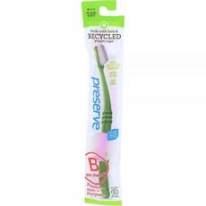 Preserve 성인용 울트라 소프트 칫솔 우편물 포함 다양한 색상, 1 Count (Pack of 1), 1개
