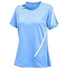 수술 후 셔츠 여성용 어깨 수술 셔츠 풀 스냅 오픈 팔 어깨 회복 의류-화학 요법 의류 여성용 퍼플. L, 라이트 블루