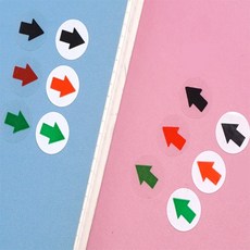 위드미쇼핑 미니 화살표스티커 1장 다꾸스티커, 투명 - 빨강