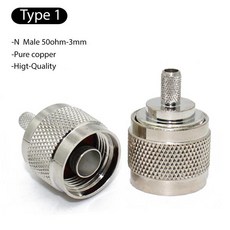 L16 N형 암수 커넥터 RG8 케이블용 RG402 RG316 스트레이트 RG405 RG58 RG59, 1PCS, N Male