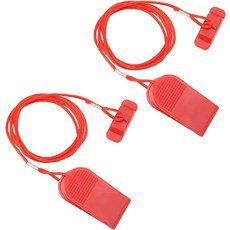 러닝머신 안전 키 2PCS 범용 자석 사각형 빨간색