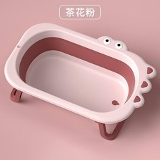 兒童摺疊嬰兒浴盆 寶寶洗澡盆, 樱花粉 櫻花粉