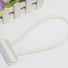 실린더 헤드폰 커튼 마그네틱 버클 윈도우 액세서리 커튼 스트랩 스트랩 방직 부자재, 아이보리, 1개