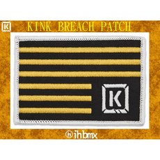 I.H BMX KINK BREACH PATCH 徽章刺繡貼片 DH/極限單車/特技腳踏車/地板車/街道車, 1個, 黑色/黃色
