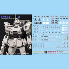 모델 데칼 HGUC 1/144 RX-79[G] Ez-8 GHOST 맞춤형 형광 컬러 워터 스티커 취미 DIY 액세서리, 01 YAN12