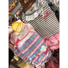 貝果貝果 日本 pet paradise 代理 Pretty Bouquet 條文保暖連身褲 發熱衣, 1個