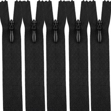 Joeunmall 콘솔지퍼 25cm 숨은지퍼 치마 바지 10인치, 580 블랙-소, 5개