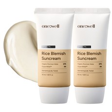 원웰 쌀겨수 블레미쉬 기미 선크림 SPF50+ PA++++, 2개, 50ml