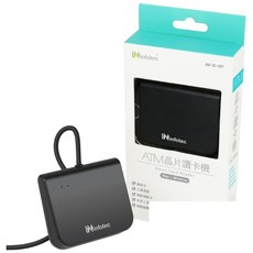 Ninfotec ATM晶片讀卡機 IC讀卡機 適用於 金融卡 自然人憑證 讀卡器, 霧黑色, 1個, INF-IC-101