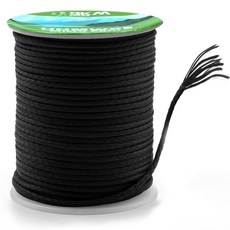 9KM DWLIFE 100% UHMWPE 브레이드 코드 0.8mm 블루 30.5m100피트 99.8kg220파운드 할로우 로프 해먹 연 낚시 등산 캠핑용 105019, 블랙