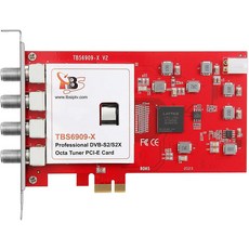 라이브 TV용 S6909X DVB-S S2 S2X 8 튜너 PCI 익스프레스 디지털 위성 TV 카드