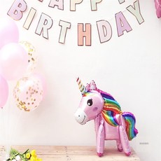 IS리빙 유니콘 생일세트 풍선 분홍리본 생일풍선세트남아