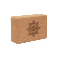 瑜珈磚 高密度EVA材質 防滑瑜珈磚 輔助伸展瑜珈磚, 軟木棕色, 1個