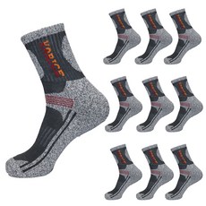 남성용 등산양말, 혼합색상, 10개