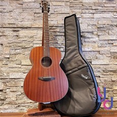 Veelah 合板木民謠吉他 OM桶身 附原廠琴袋 初學推薦, 1個, 全桃花心木