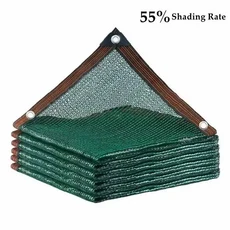 3Pin 45 ~ 50% 음영 차양 그물 야외 정원 안뜰 전망대 발코니 그늘 천을위한 자외선 방지 천막 식물 커버, 3mx3m, 3Pin Darkgreen Net, 1개