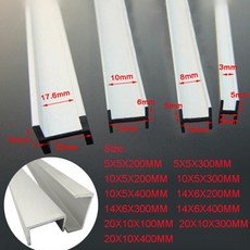 1PCS 길이 100 400MM 알루미늄 U 프로파일 채널 DIY RC 자동차 모델 로봇 브래킷 LED 스트립 조명 설치, 01 10X5X300mm, 1개