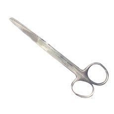 來而康 和豐 一般手術用手動式器械 (未滅菌) 13142 不鏽鋼 手術剪刀 尖片彎 全長約14CM, 1個