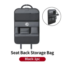 모리스 가라지 MG 3 5 6 7 HS 헥터 TF 자동차 시트백 수납 가방 티슈 박스 도구 정리함 안티킥 패드, 01 Black 1pc